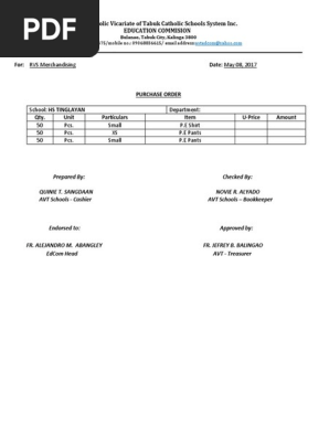Purchase Order Form