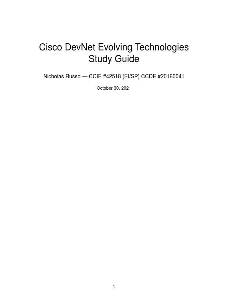 DEVNET (Etech) - N. RUSSO (2021) | PDF | Cloud Computing | Virtual ...