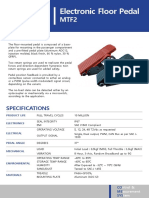 Electronic Floor Pedal: Specifications