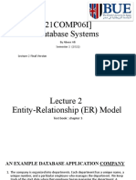 (21COMP06I) Database Systems: by Abeer Ali Semester 2 (2022) Lecture 2 Final Version