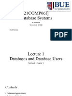 (21COMP06I) Database Systems: by Abeer Ali Semester 2 (2022) Final Version