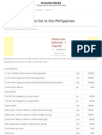 Ceiling Works Price List in The Philippines - PHILCON PRICES
