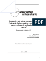 Nunes - Et - Al - 2008 Instituições Não Educacionais e o Sistema Federal de Ensino Cenários e Perspectivas para Regulação Do Credenciamento Especial