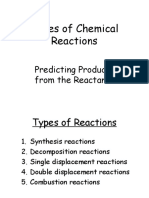 Pchem Types of Chem Reactions