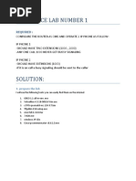 Ccna Voice Lab Number 1: Required