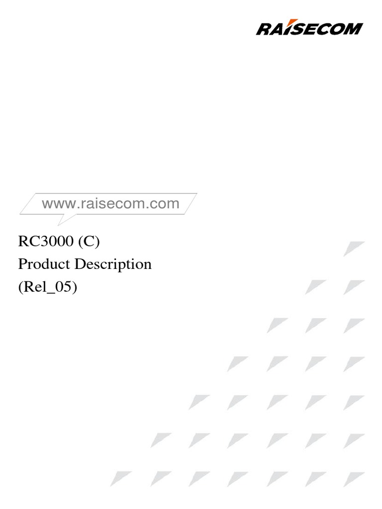 rc3000 (C) Product Description (Rel 05) | PDF | Specification ...
