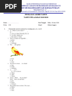 Soal PAT Kelas 2 Bahasa Inggris