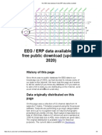 EEG / ERP Data Available For Free Public Download (Updated 2020)