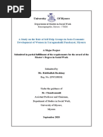 A Study On The Role of Self Help Groups in Socio Economic Development of Women in Yaraganahalli Panchayat, Mysuru