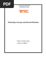 Marketing Concepts and Internal Relations: CD Anh Quoc Btec FPT International Economy