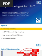 Edge Computing-A Part of Iot: Hidenori Yakushiji, Assistant GM