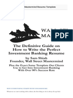 The Definitive Guide On How To Write The Perfect Investment Banking Resume