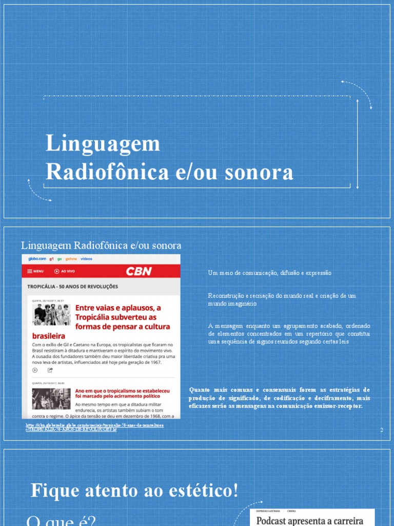 Linguagem Radiofônica E - Ou Sonora | PDF