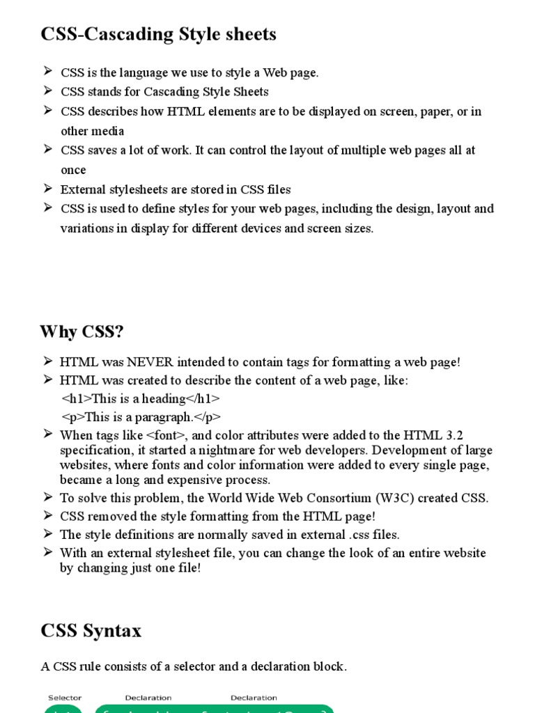 CSS Lab Material | PDF | Html | Html Element