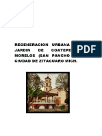 Regeneracion Urbana de El Jardin de Coatepec de Morelos