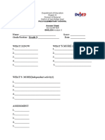 'S More : Pulo Elementary School Answer Sheet ENGLISH Module 3