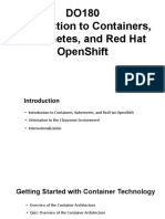 Do180 Introduction To Containers, Kubernetes, and Red Hat Openshift