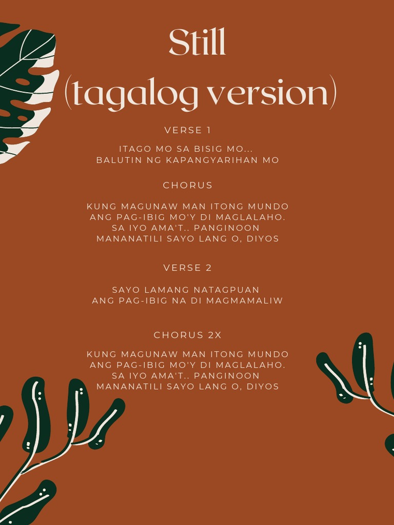 Still (Tagalog Version PDF
