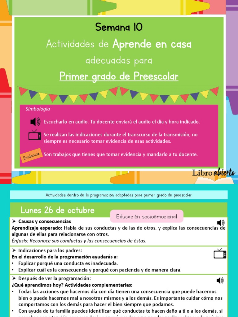10 Semana 1er Grado | PDF | Educación de la primera infancia | Aprendizaje