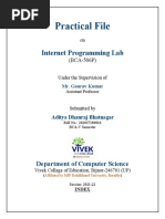 Practical File: Internet Programming Lab