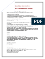 Finalterm Examination ACC311-Fundamentals of Auditing