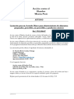 Anuncio Licitacion Alimentos-Peru PELI01647