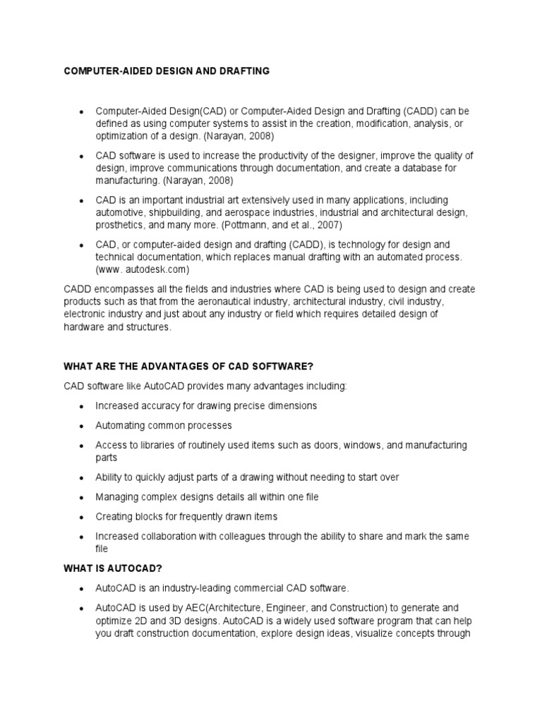 CAD Software Overview & Applications | PDF | Computer Aided Design | 3 ...