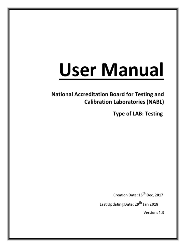 NABL Testing Lab Registration Manual | PDF | Button (Computing) | Password