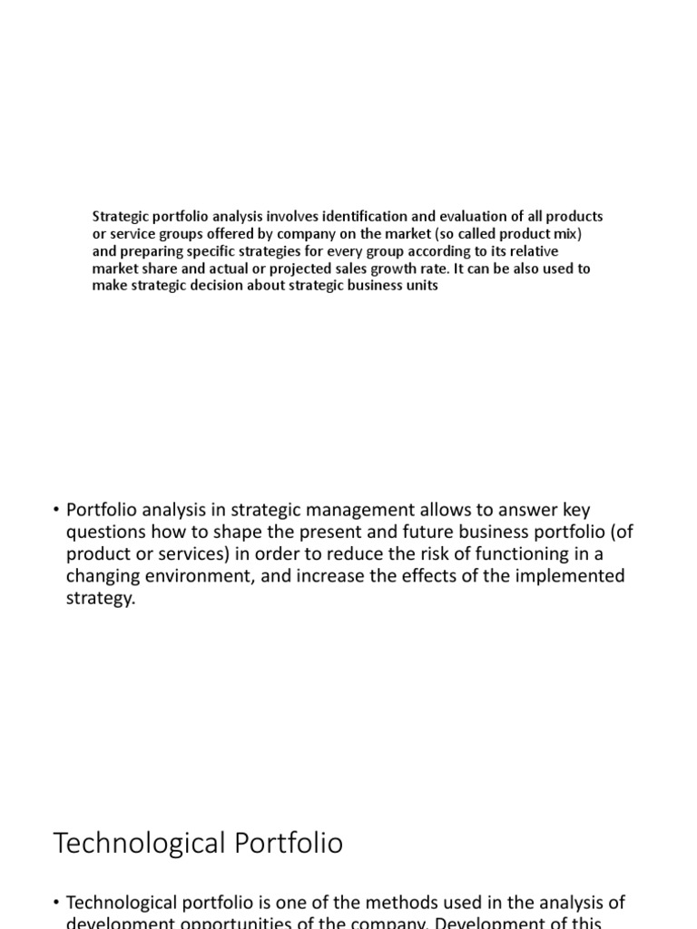 Portfolio Analysis PDF Economies Microeconomics