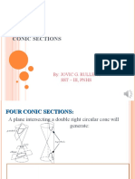 Conic Sections: By: Jovic G. Rullepa SST - Iii, Pnhs