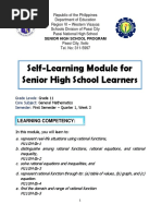 Self-Learning Module For Senior High School Learners