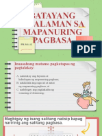 Pagbasa m1 Batayang Kaalaman Sa Mapanuring Pagbasa