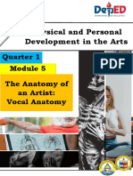 Physical and Personal Development in The Arts: Quarter 1 The Anatomy of An Artist: Vocal Anatomy