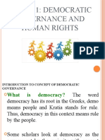 Democratic Governance & Human Rights