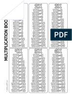Multiplication Bookmarks Printable