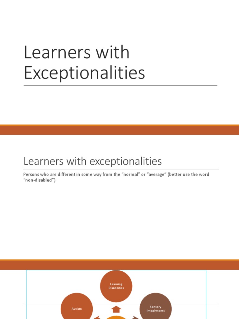Understanding Learners with Exceptionalities | PDF | Autism | Disability