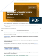 Conditioning Formating-Data Ganda (Duplikat) Dan Data Unik Pada Excel