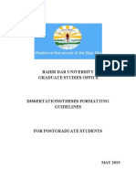 BDU Thesis and Dissertation Formating Guideline - Revised