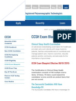 CCSH Exam Blueprint - Board of Registered Polysomnographic Technologists