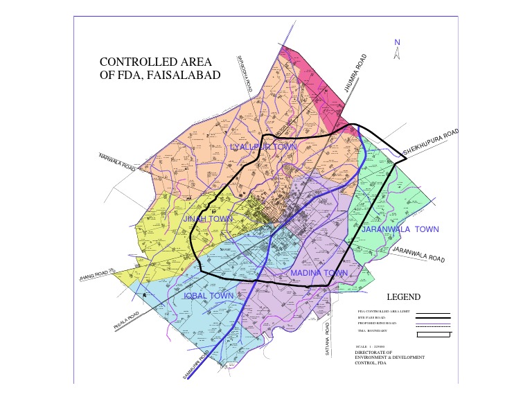 Faisalabad Area Map Overview | PDF