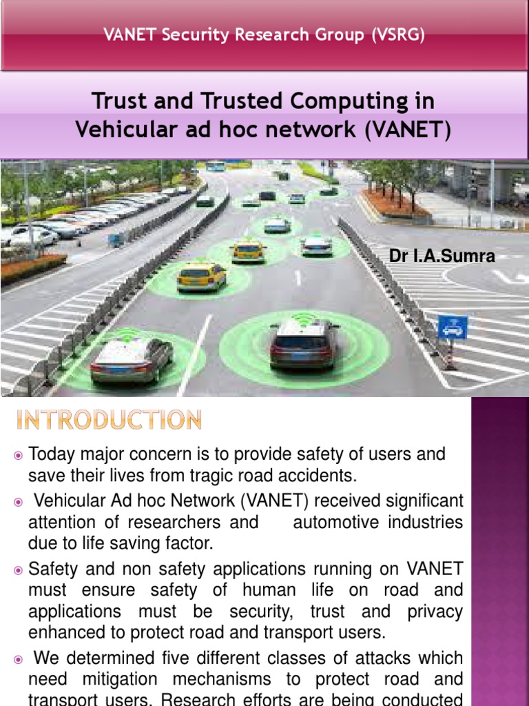 Trust and Security in VANET Systems | PDF | Computer Network | Wireless ...