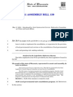 2011 Assembly Bill 139: Oint Egislative Ouncil