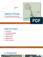 Stability of Slopes: Dr. Sayed Mohamed Elaraby