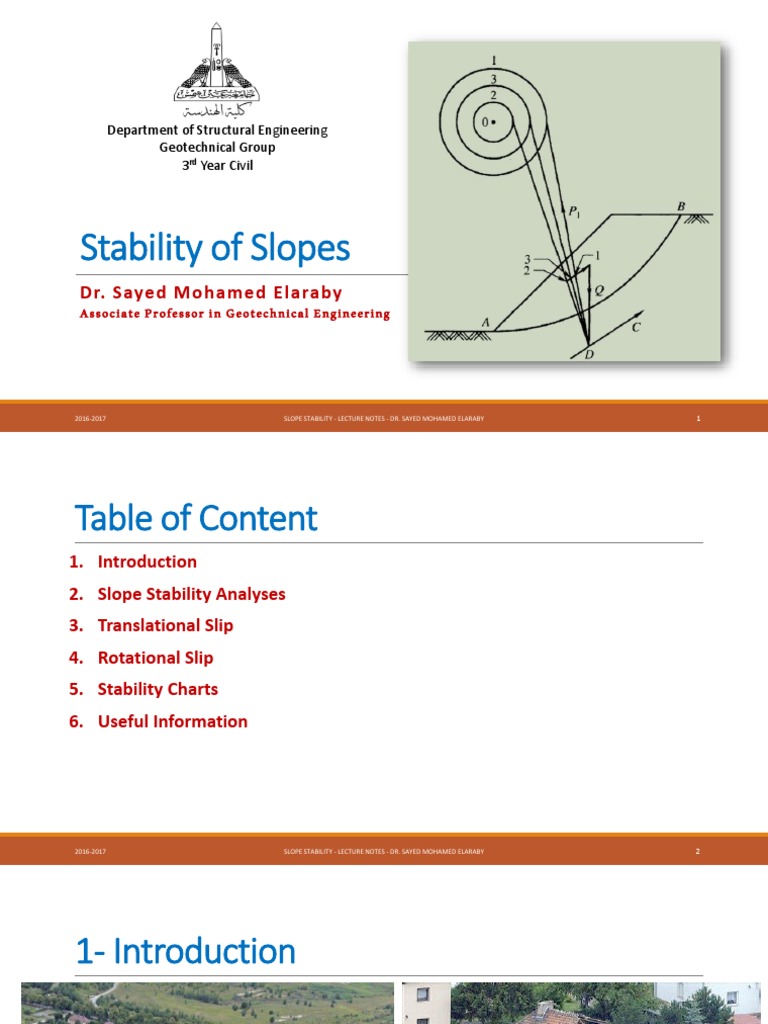 Slope Stability Lecture Notes | PDF | Mechanics | Natural Materials
