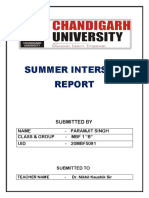  Internship Report