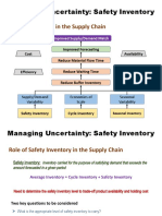 Manage uncertainty with safety inventory