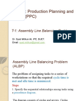 IPE 483-T1-Assembly Line Balancing
