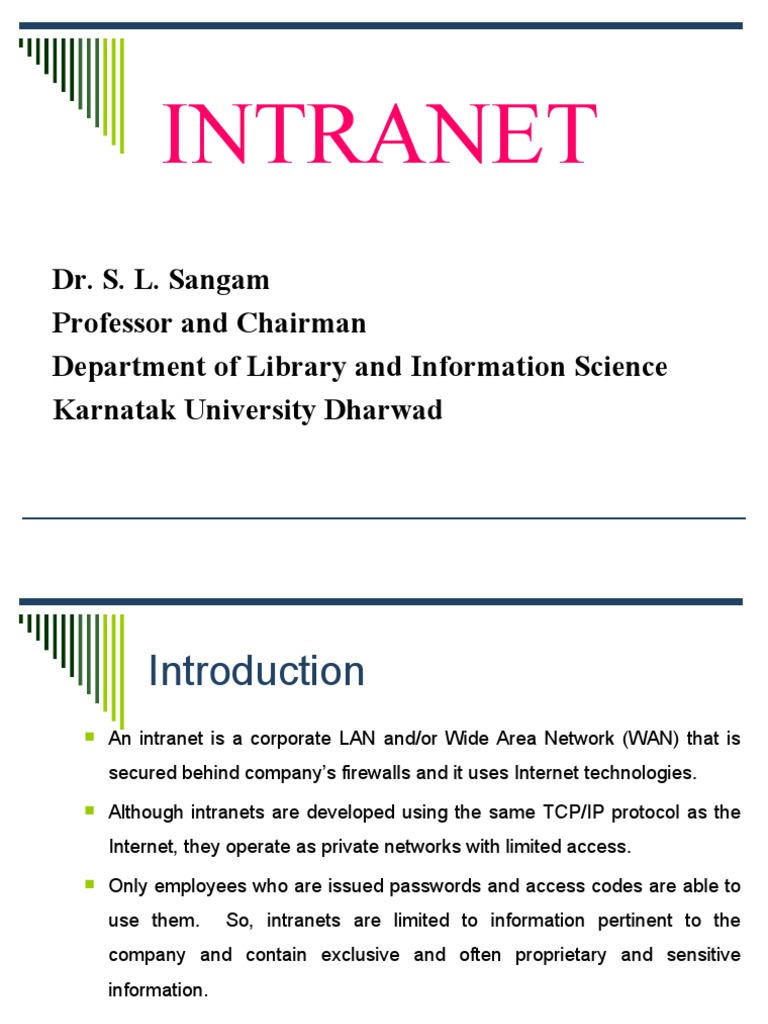 Intranet PP T | PDF | Internet | Computer Network