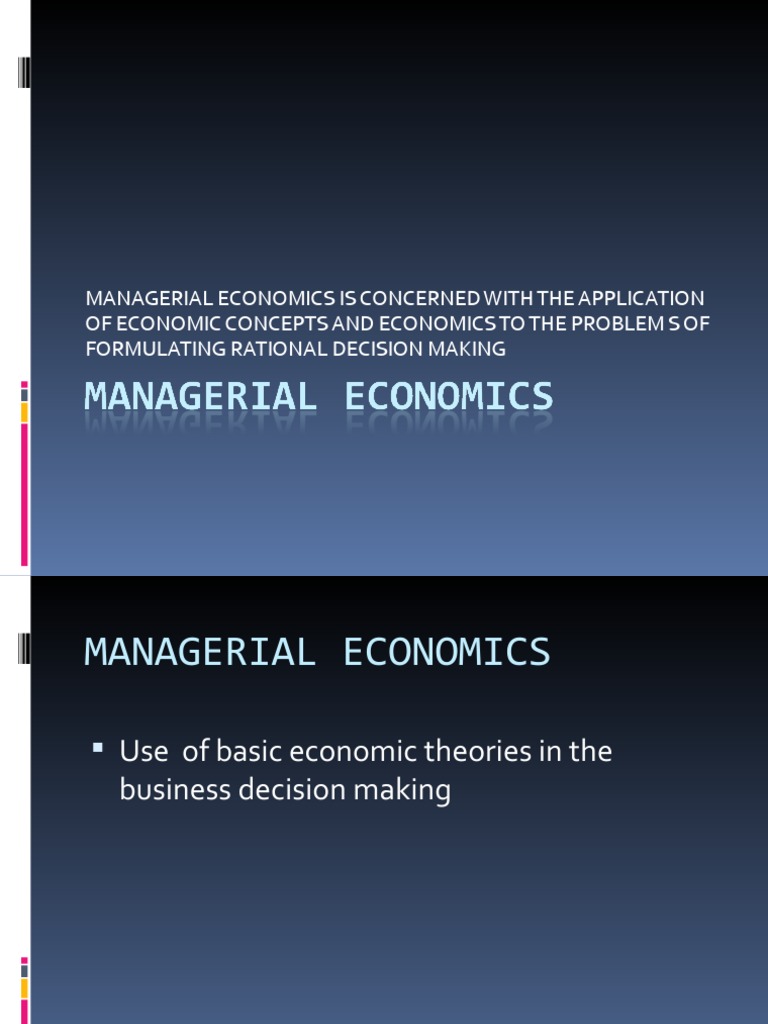 Mini case studies in managerial economics