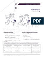 Worksheet - With Answers: Speaking Skills Interrupting